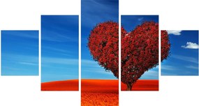 Obraz - Serce z drzewa (125x70 cm)