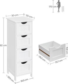 Szafka łazienkowa z 4 szufladami P1-E59