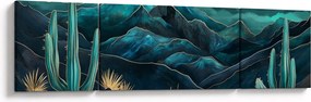 Obraz - Turkusowa noc (170x50 cm)