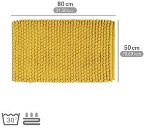 Żółty tekstylny dywanik łazienkowy 50x80 cm Solivo – Wenko