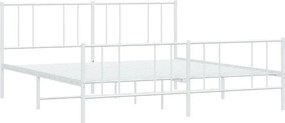 Białe metalowe duże łóżko małżeńskie 200x200 cm Z6-L24