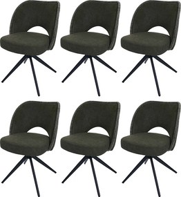 Krzesło do jadalni MCW-N72 (zestaw 6 sztuk),  zielony