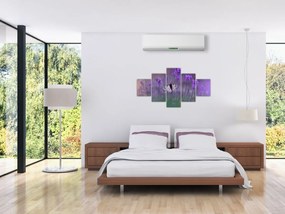 Obraz - Motyl w lawendach (125x70 cm)
