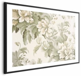Plakat Vintage kwiaty 42x29,7 cm z ramą czarną z marginesem ARTGEIST B