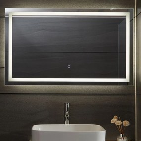 Aquamarin Lustro łazienkowe z oświetleniem LED, 100 x 60 cm