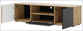 Szafka rtv z lamelowym frontem 150 cm - Aldo 7X