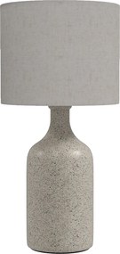 HOMCOM Lampa stołowa, lampka nocna z ceramiczną podstawą, lnianym abażurem, 22x22x45 cm piaskowy+beżowy | Aosom PL