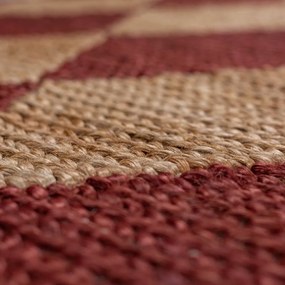 Dywan z mieszanki juty tkany ręcznie w kolorze terakoty 120x170 cm Effie Diamond – Flair Rugs