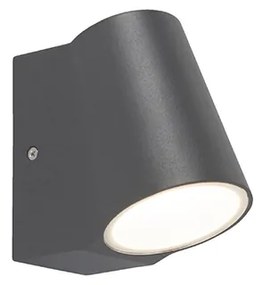 Zewnetrzna Nowoczesna lampa zewnętrzna antracytowa w komplecie z LED z czujnikiem zmierzchu - Uma Nowoczesny Oswietlenie zewnetrzne