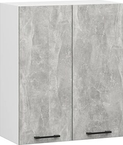 Szafka kuchenna AKORD W60 system OLIWIA H720 Biała 60 cm 2 drzwi kolor Beton mat 2 półki 60x30x72 cm