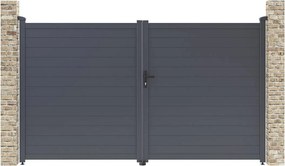 Bramka aluminiowa "Marc" - 299,5 x 180,9 cm - Szara