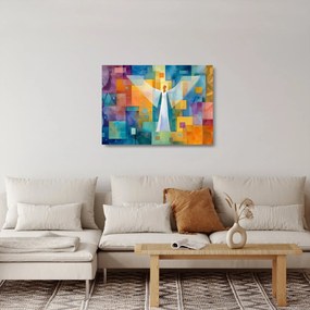 Obraz na szkle - Geometryczny anioł (70x50 cm)