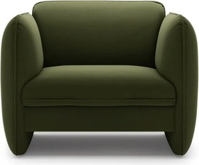 Zielony aksamitny fotel Georgia – Micadoni