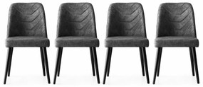 Zestaw krzeseł do jadalni Dallas Anthracite, 4 szt.
