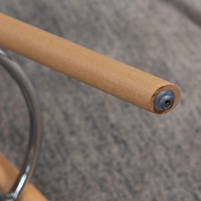 HOMCOM Zestaw 2 krzeseł barowych skandynawskich z podnóżkiem białe drewniane nowoczesne | Aosom PL