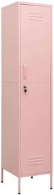 Stalowa różowa szafa zamykana na klucz M2-E61