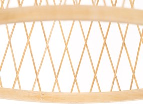 Rustykalna lampa wisząca zewnętrzna z rattanu 40x55 cm - Calamus