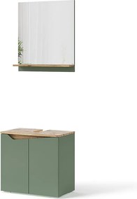 Zestaw mebli łazienkowych zielony/rzemieślniczy 60x35x57 marelle
