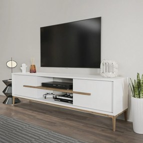 Stolik pod telewizor Eslem White and Walnut