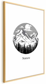 Plakat Zaginiona kraina 21x30 cm z ramą złotą z marginesem ARTGEIST B