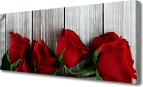 Obraz canvas Aksamitne Róże w Rozkwicie