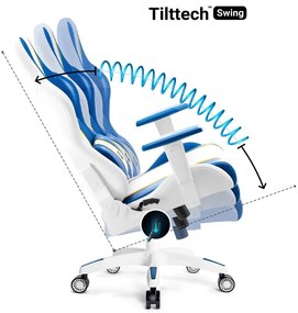 Fotel gamingowy Diablo X-One 2.0 King Size, Aqua Blue