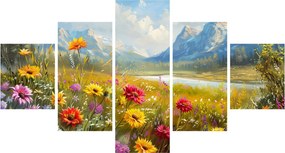 Obraz - Malowany krajobraz (125x70 cm)