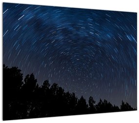 Obraz na szkle - nocne niebo (70x50 cm)