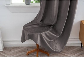 Zasłona zaciemniająca DUNES VELVET 140x250 cm, ciemnoszara Zawieszanie: Metalowe pierścienie