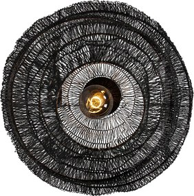 Orientalna lampa sufitowa czarna 45 cm - Vadi