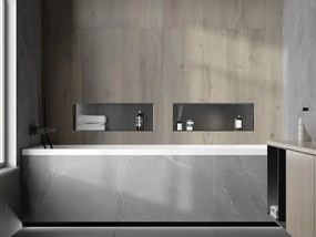 Mexen X-Wall-NR półka wnękowa bez kołnierza 60 x 20 cm, gun gray szczotkowany - 19E1602010