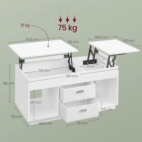 Stolik konferencyjny E1021 WT, biały