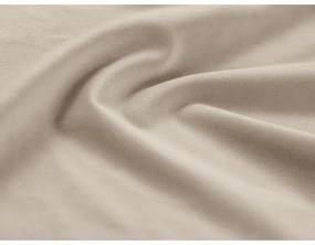 Beżowa aksamitna rozkładana sofa ze schowkiem 235 cm Kyoto – Cosmopolitan Design