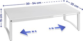 Półka do szafki kuchennej na nóżkach, metalowy wkład ułatwiający przechowywanie - regulowana szerokość, 30-54 x 25 x 15 cm