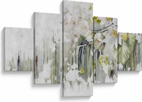Obraz - Białe kwiaty, vintage (125x70 cm)