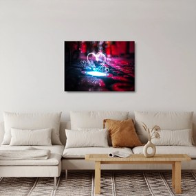 Obraz na szkle - świetliste serce (70x50 cm)