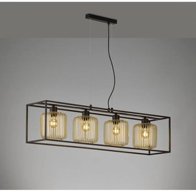 Czarna metalowa lampa wisząca z metalowym kloszem Caydo – Fischer &amp; Honsel