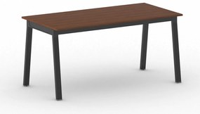 Stół konferencyjny do biura PRIMO BASIC, 160x80 cm, czarna podstawa, czereśnia