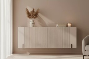 Komoda Malmi 200 cm wisząca - kaszmir / crema bianca / czarny