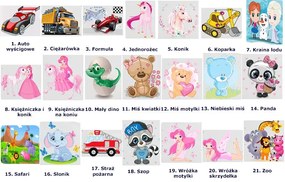 Łóżko dla dziewczynki z szufladą Rostok 2X mix 70x140 - różowe