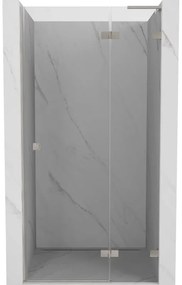 Mexen Lunar L drzwi prysznicowe uchylne prawe 80 cm, transparent, nikiel szczotkowany - 834L-080-000-97-00-P