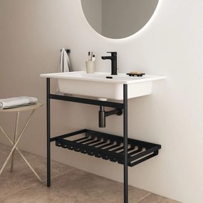 Czarny metalowy stelaż pod umywalkę 76x84 cm Conca – Ideal Standard