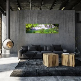 Obraz - Wodospady Huay Mae Khamin, Kanchanaburi, Tajlandia (170x50 cm)