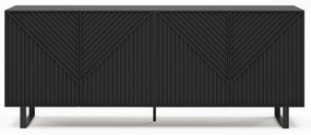 Czarna komoda 201x80x40 cm Peta – Marckeric