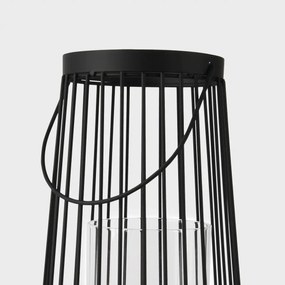Lampion VERANO metalowa czarna 20x40 cm 735738 HOMLA