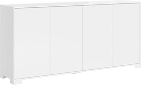 Komoda 4-drzwiowa Lumina 172x40x83 cm, biały połysk