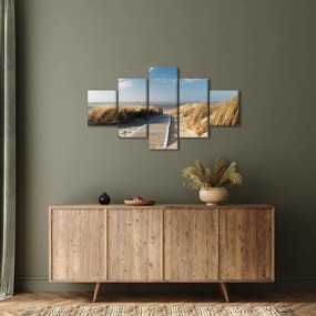 Obraz - Piaszczysta plaża na wyspie Langeoog, Niemcy (125x70 cm)