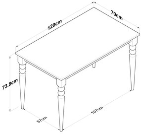 Stół do jadalni JA Walnut Pine