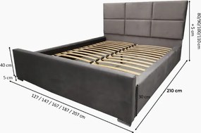 Łóżko sypialniane FOX2 SLIM - 200x200
