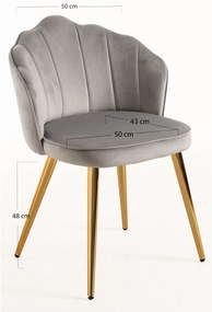 Krzeso Blume w kolorze zotym, aksamitne